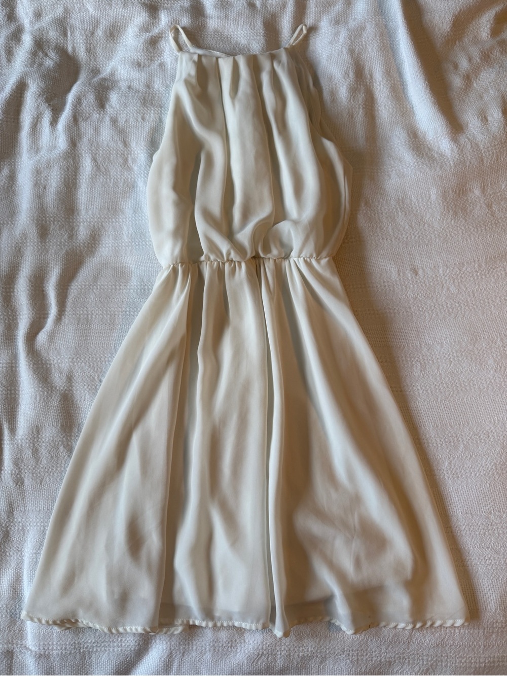 Lush Cream Halter Midi Dress
